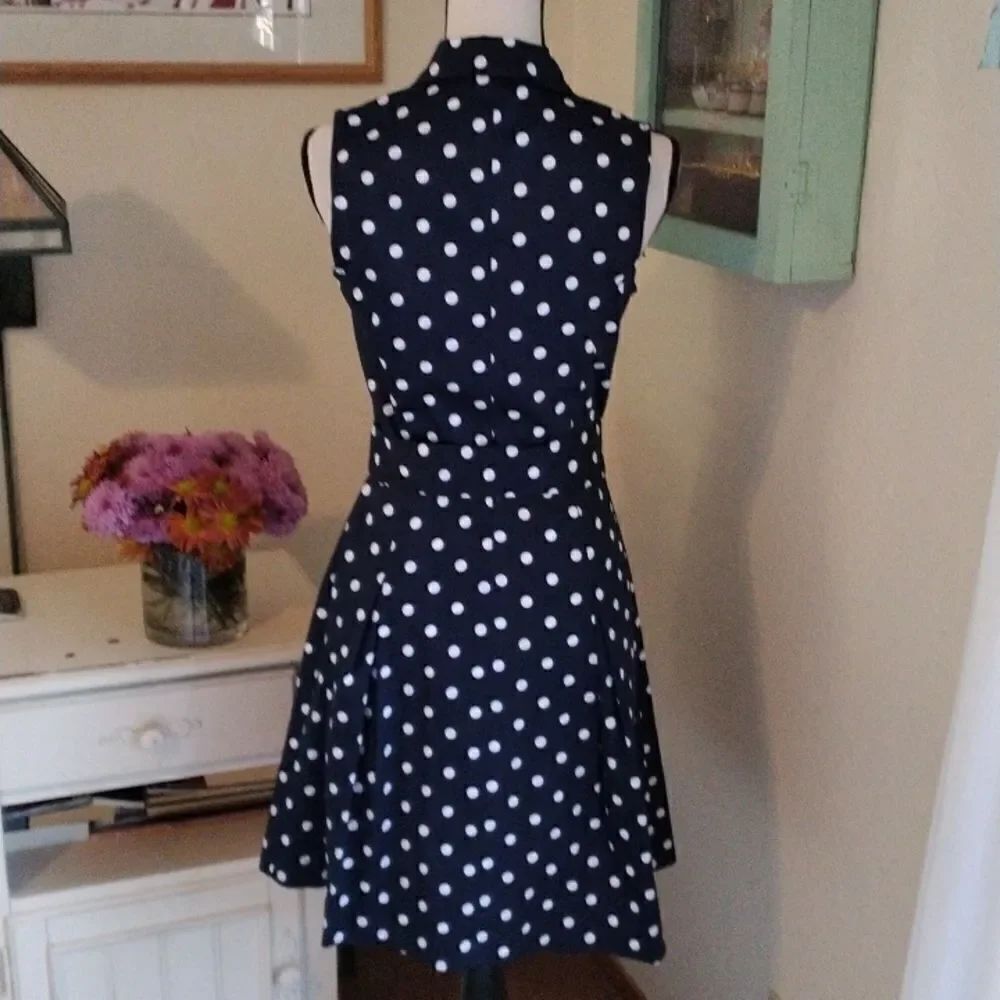 Chaps Polka Dot Dress - Picture 6 of 10